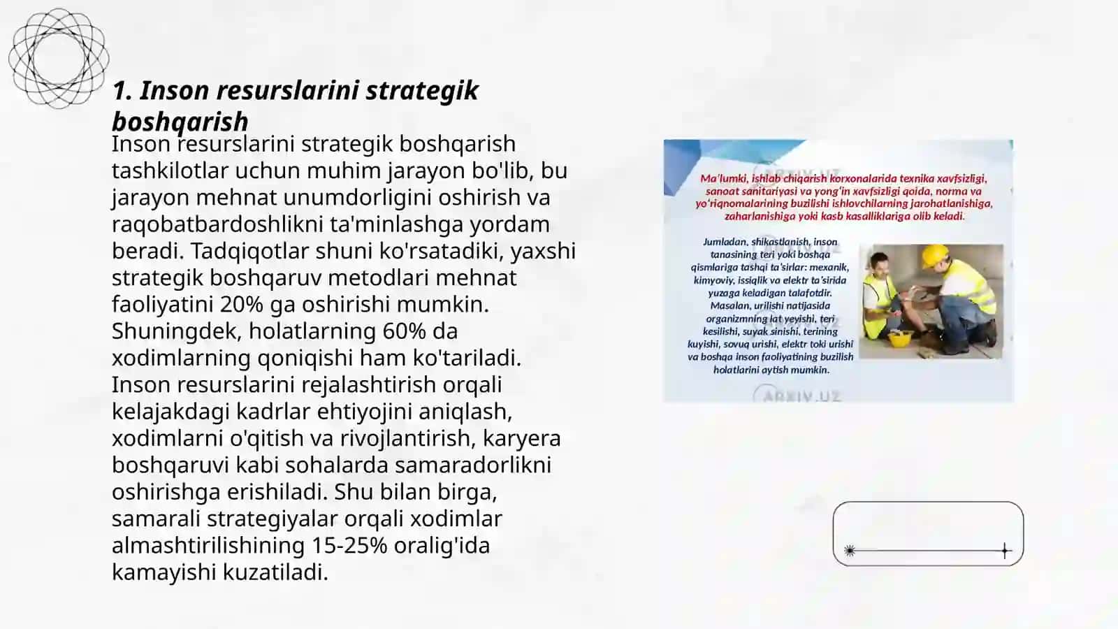 Inson resurslarini faoliyatini baholashning zamonaviy uslublarini ishlab chiqish 3
