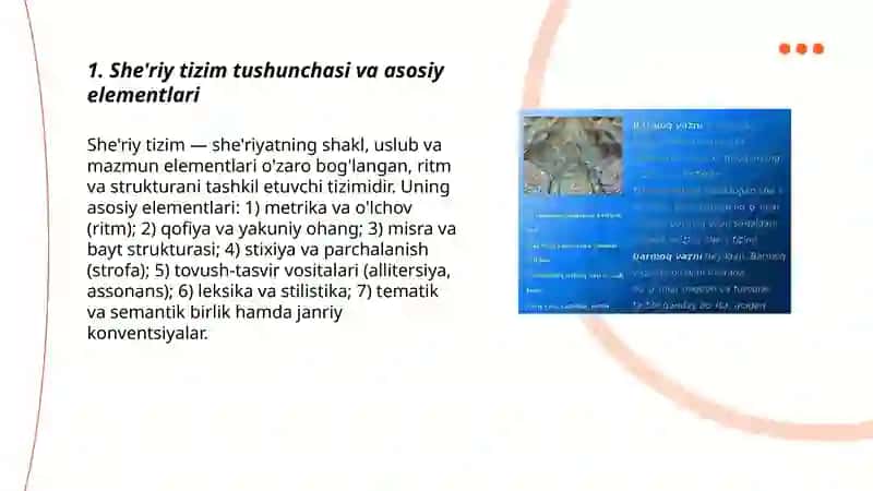 She'riy tizimlar va she'riy janrlar 3