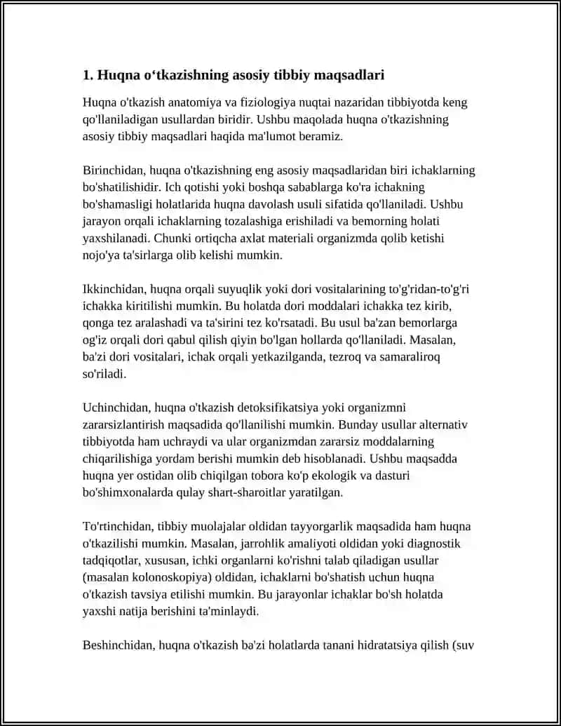HUQNA OʻTKAZISHDAN MAQSAD VA HUQNA TURLARI 3