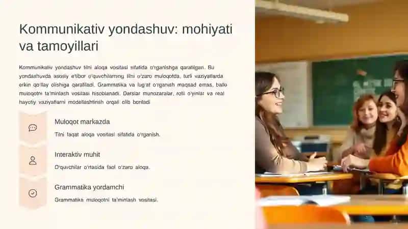 Til ta’limiga zamonaviy yondashuvlar: Kommunikativ, integrativ va kompetensiyaviy yondashuvlar 3