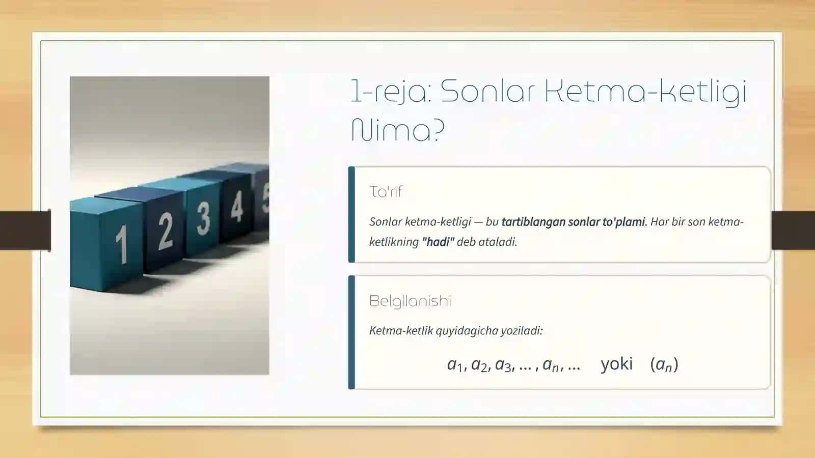 Sonlar Ketma-ketligi, Funksiya va Funksiya Limiti 3