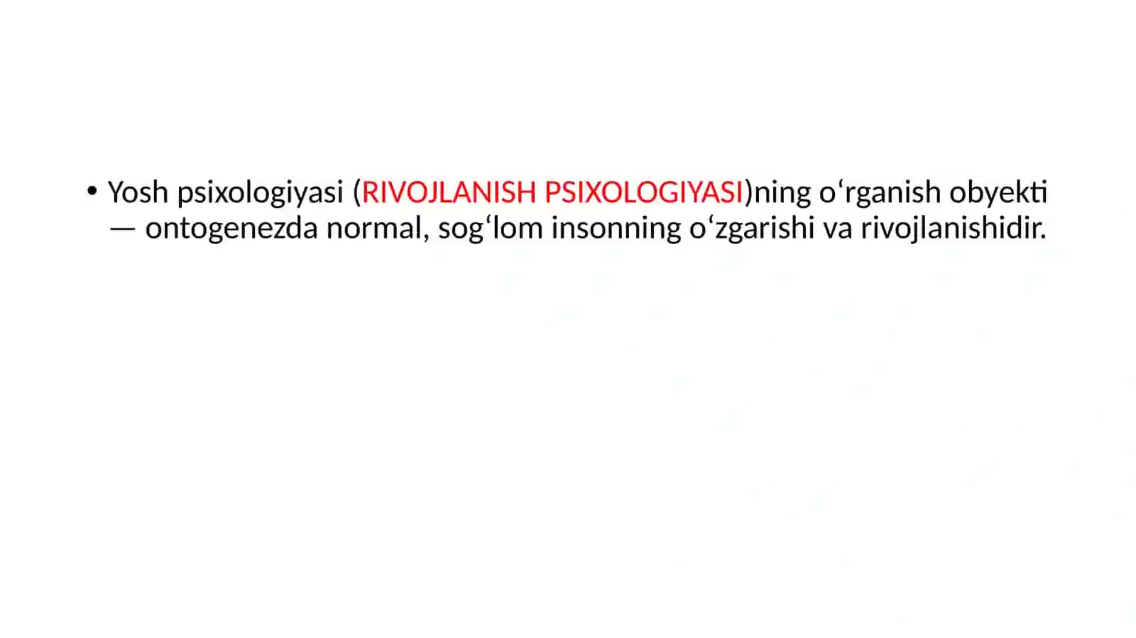 Rivojlanish psixologiyasi faniga kirish 3