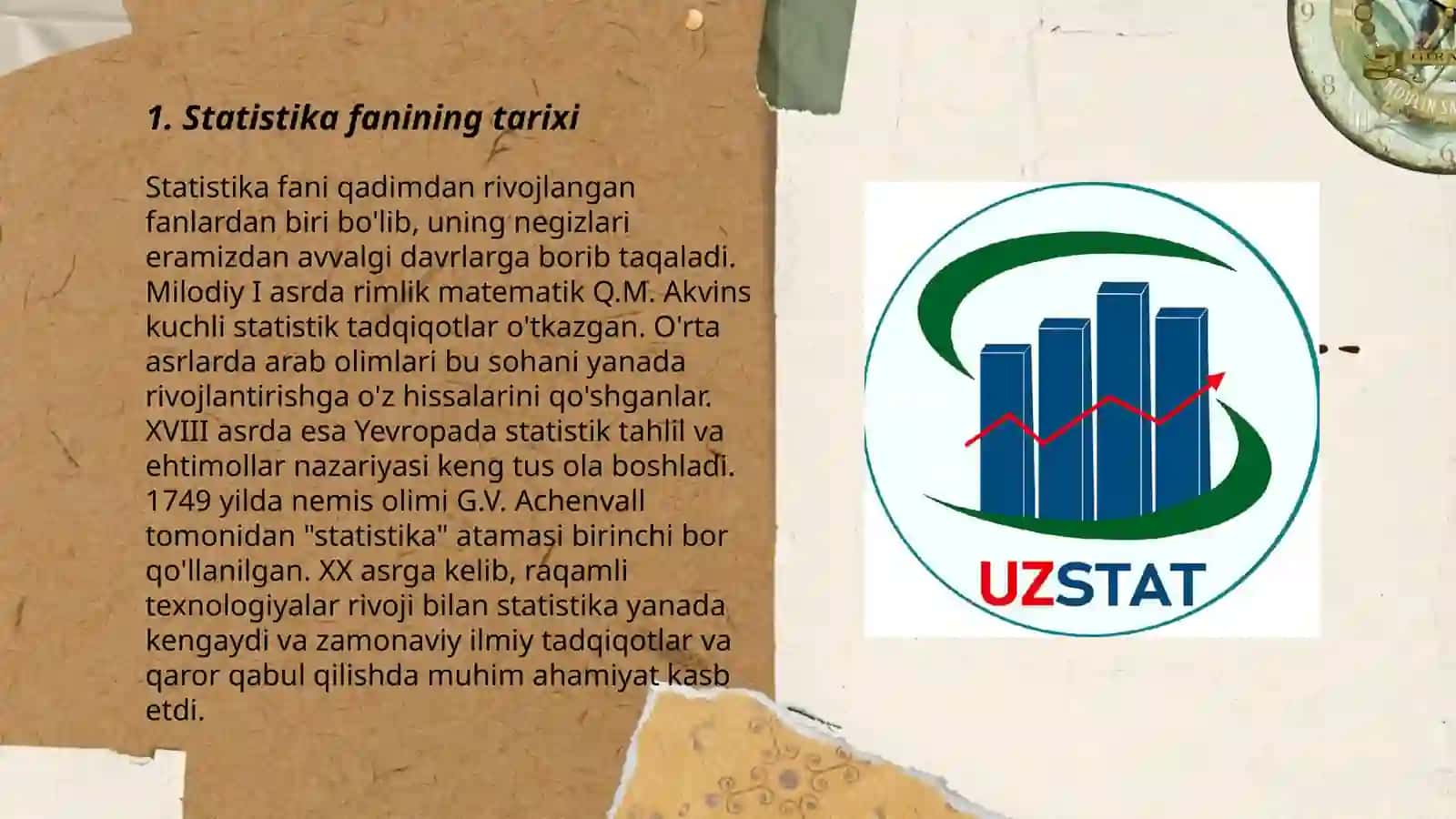 Statistika faniga kirish. Statistika fanini predmeti va uslubi 3