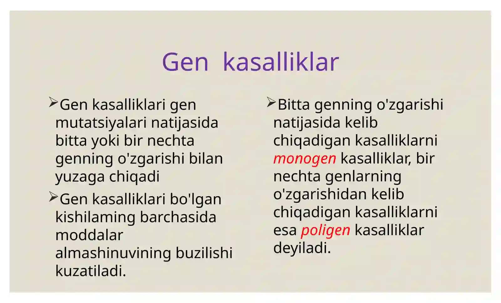 Gen kasalliklari. Odamda normal va patologik belgilar irsiylanishi 3