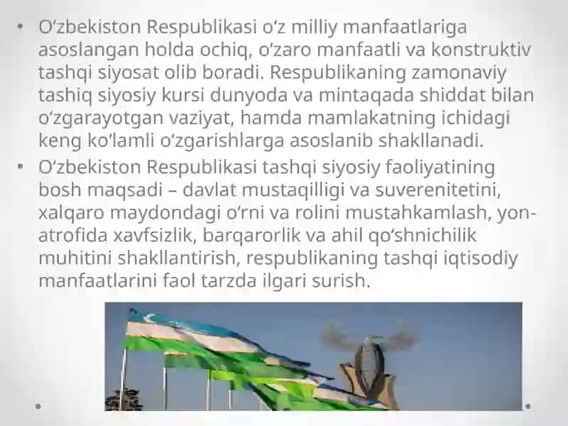 O‘zbekiston tashqi siyosatida yangi yo‘l 3