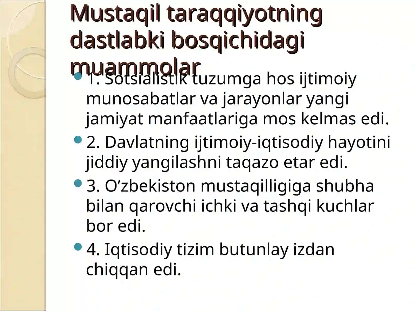 O‘zbekistonning o‘ziga xos istiqlol va taraqqiyot yo‘li 3