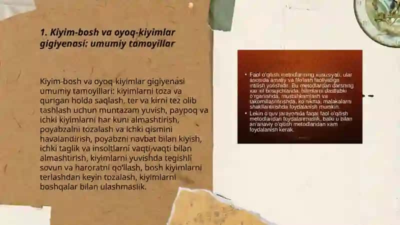 Kiyim-bosh va oyoq-kiyimlar gigiyenasi: umumiy tamoyillar 3
