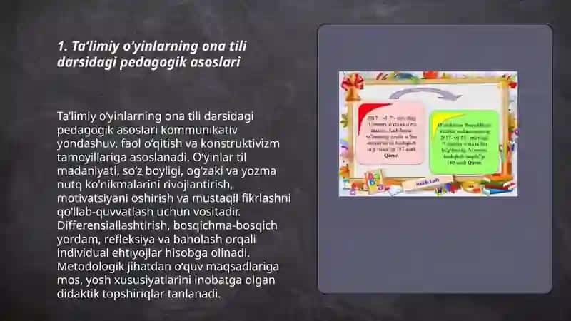 Taʼlimiy oʻyinlarning ona tili darsidagi pedagogik asoslari 3