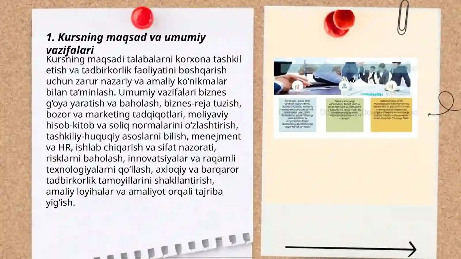 Korxona tashkil etish va tadbirkorlik kursi 3
