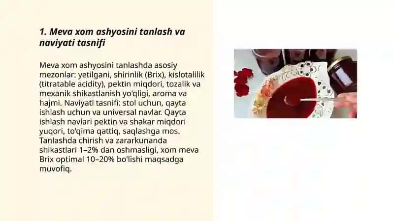 Mevalardan jem tayyorash texnalogiyasi 3
