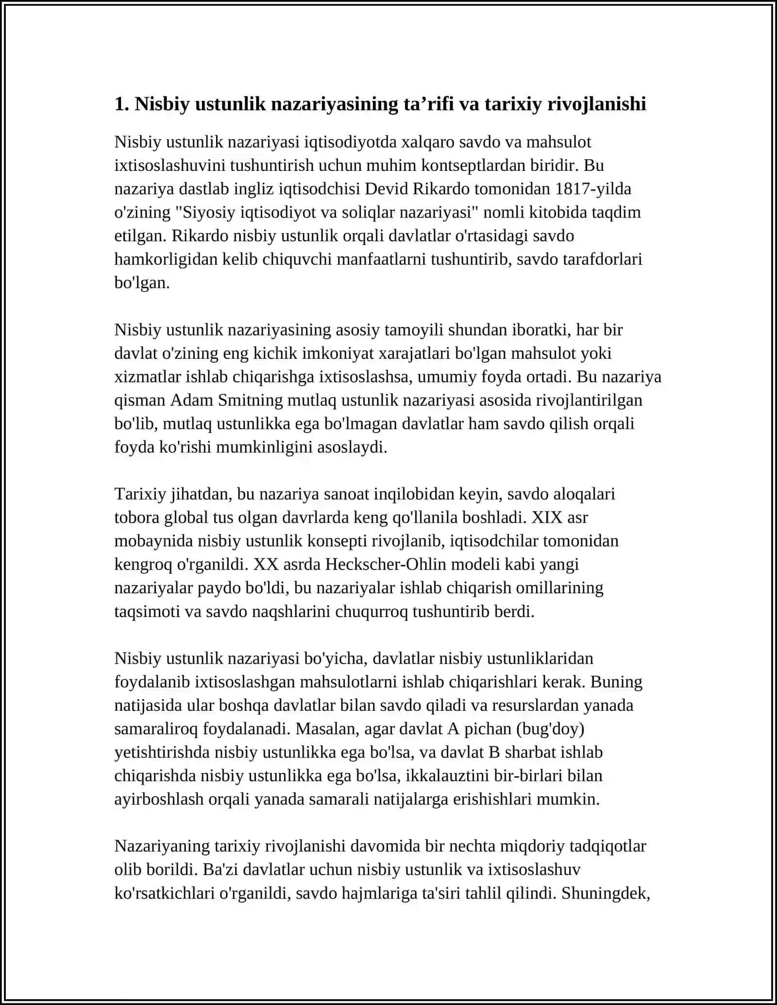 NISBIY USTUNLIK NAZARIYASI 3