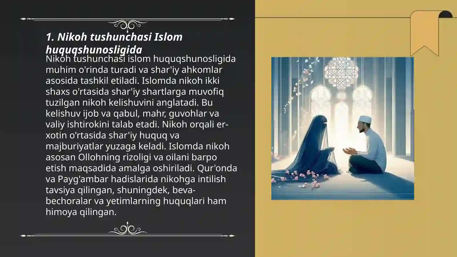 Nikoh tushunchasi Islom huquqshunosligida 3