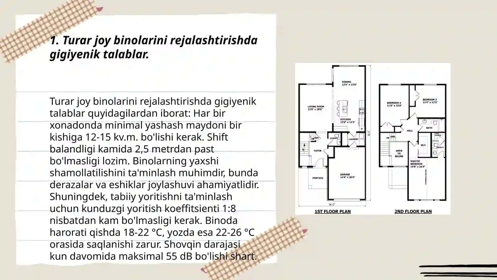 Turar joy va jamoat binolarini rejalashtirishning gigiyenik asoslari 3