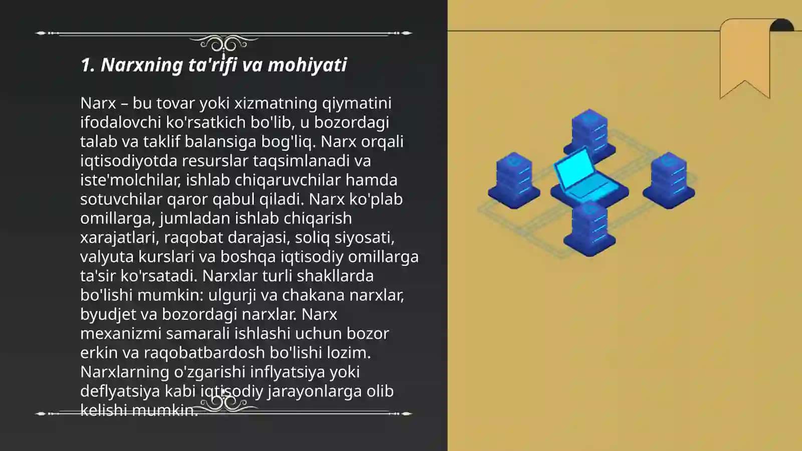 Narx, uning obyektiv asoslari, turlari va tashkil topishning bozor mexanizmi 3