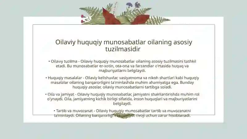 Oilaviy huquqiy munosabatlar 3