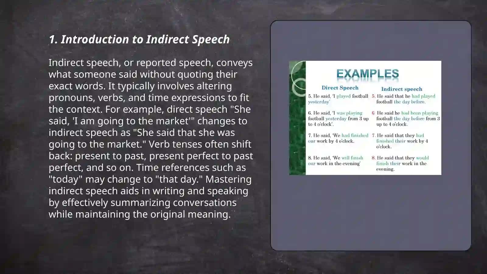 Indirect and Represented Speech 3