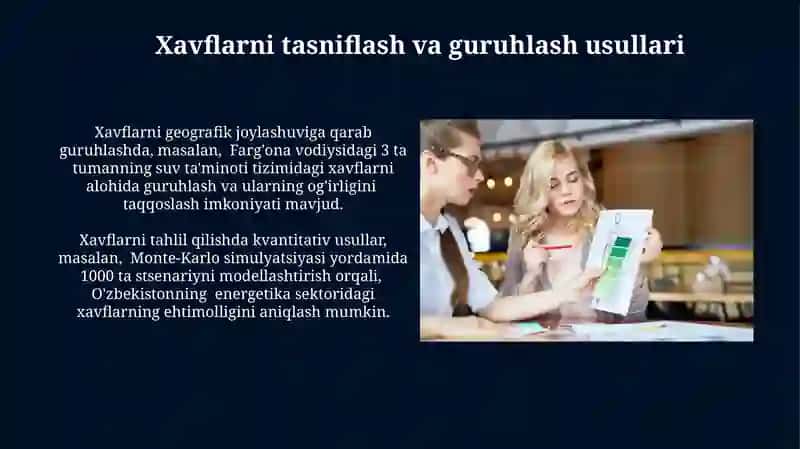 Xavfning ustunlik soni baholash mezonlarini aniqlash 3