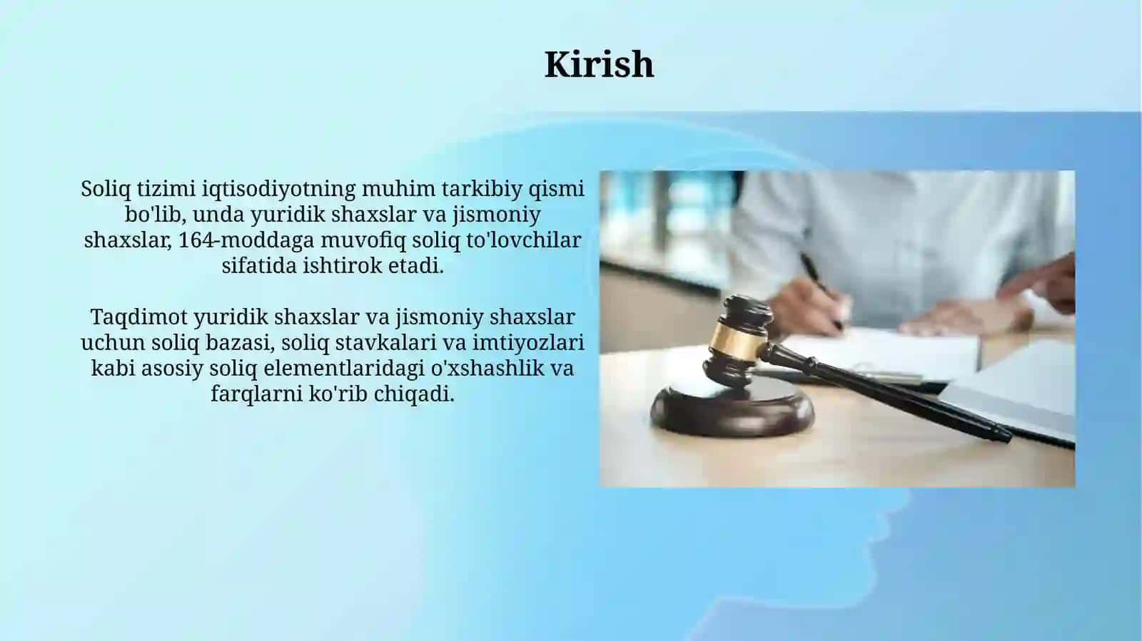 Yuridik va jismoniy shaxslarni soliqqa tortishni o' ziga xos o'xshashlik hamda farqli jihatlari 3