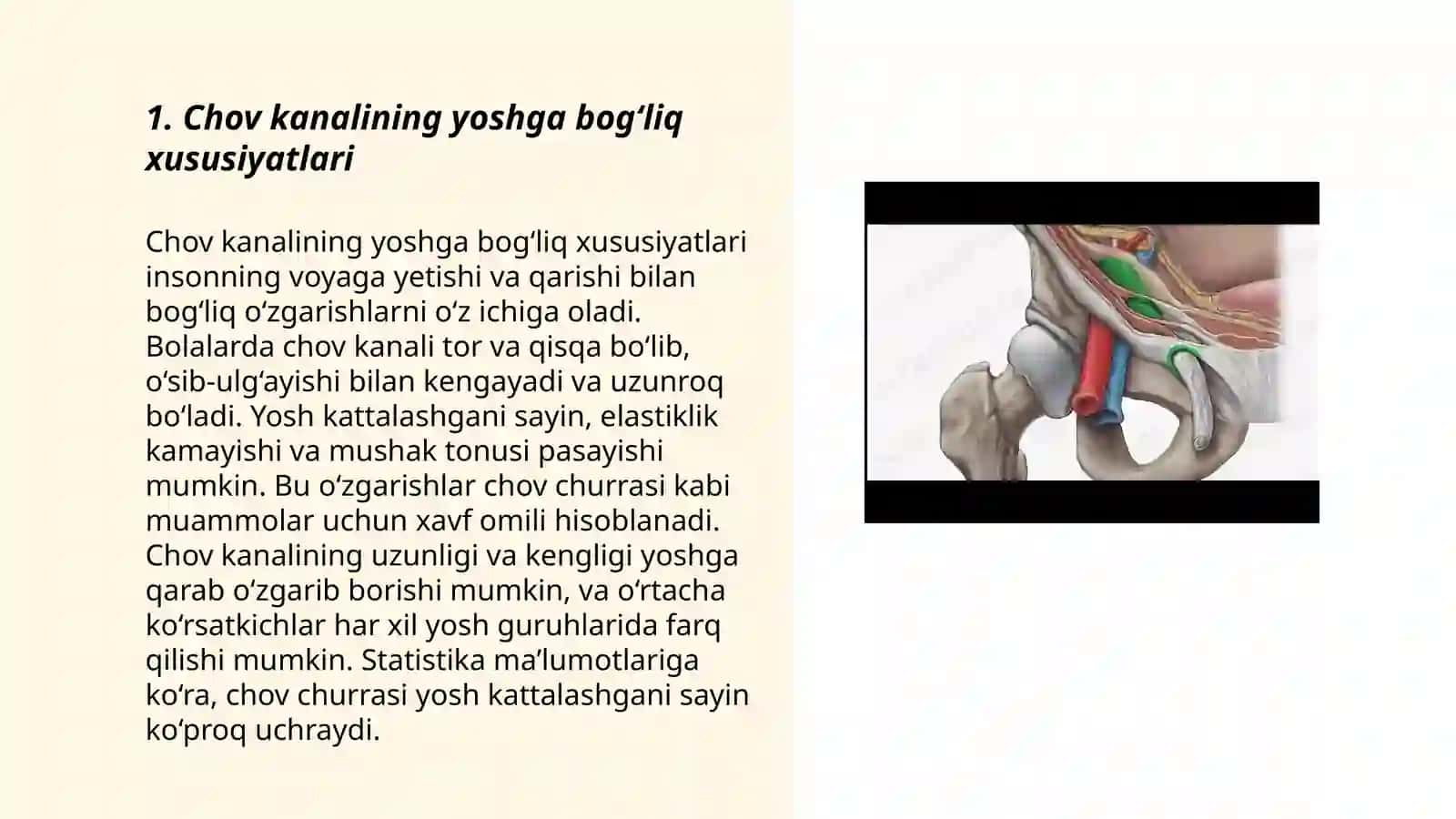 Chov kanalining yosh va jinsga nisbatan xususiyatlari 3