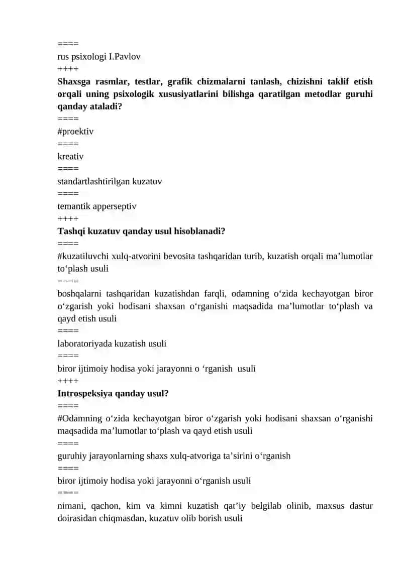 Psixologiya fanining rivojlanish bosqichi 3