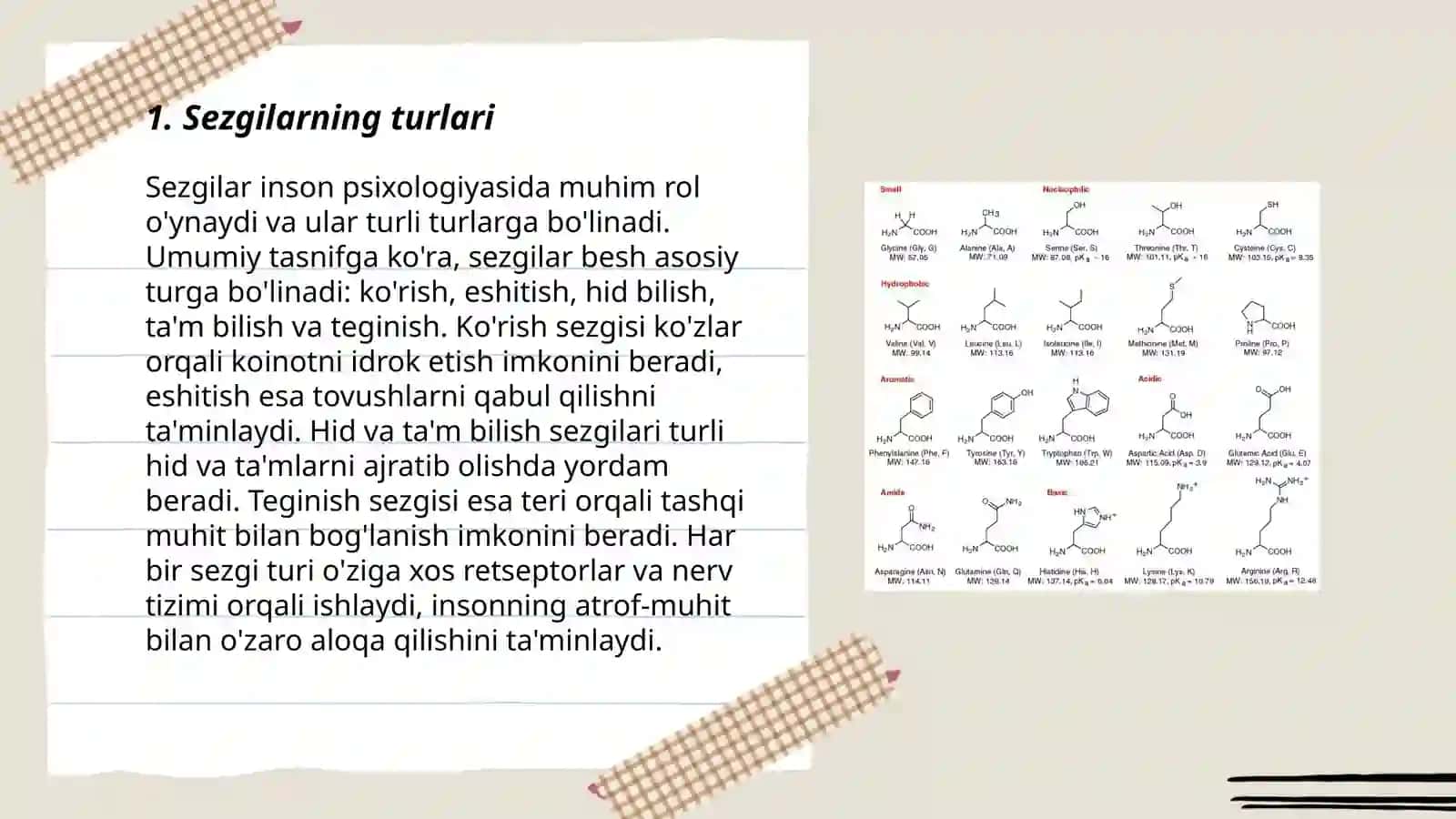 Sezgilarning klassifikatsiyasi va sezgilarning o‘zgaruvchan shakllari 3