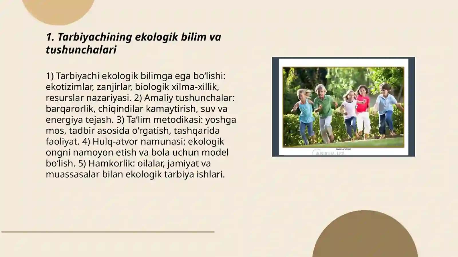 Tabiat bilan tanishtirishda tarbiyachi shaxsiga qoyiladigan talablar haqidagi fikirlarni organish 3