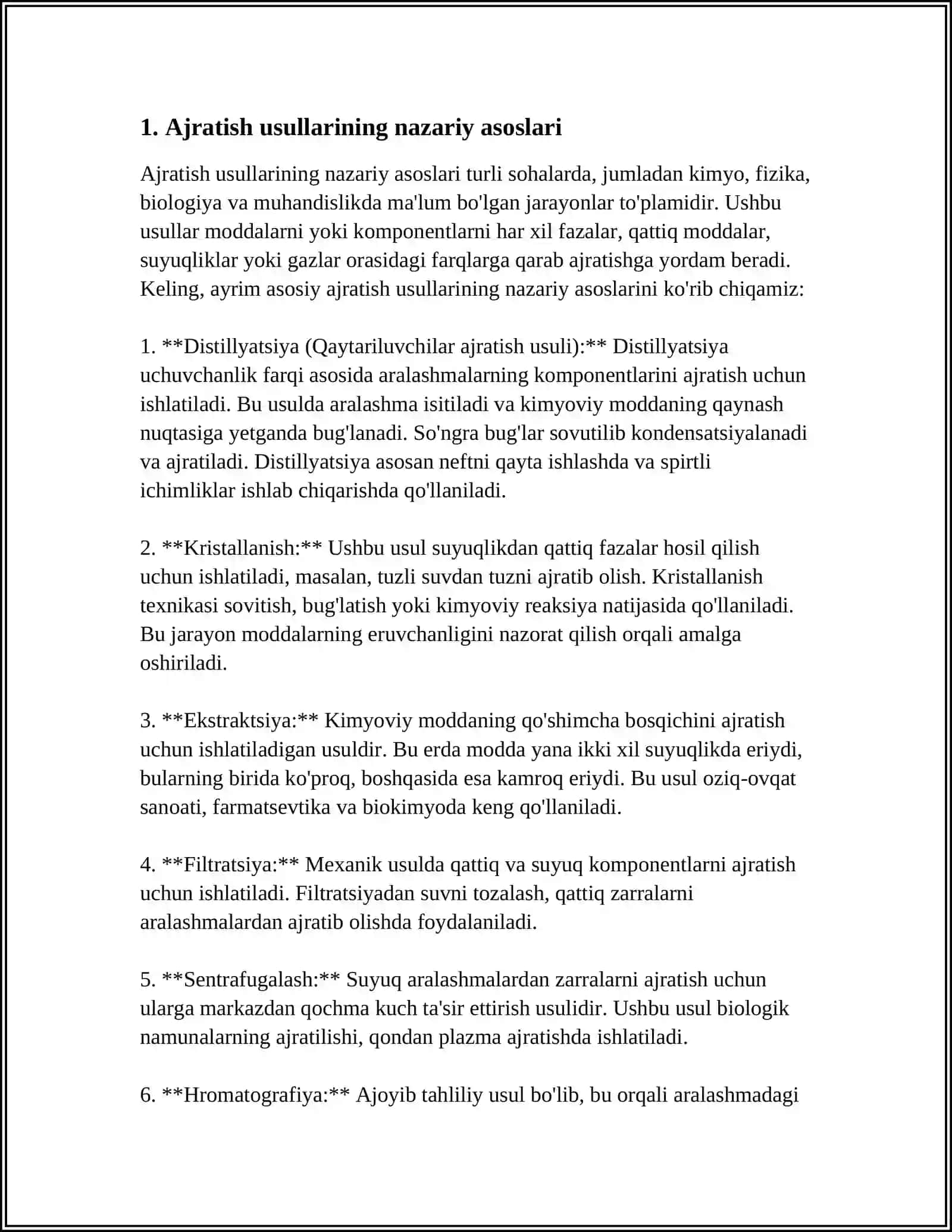 AJRATISH VA KONTSENTRLASH USULLARI: NAZARIY VA AMALIY JIHATLAR 3