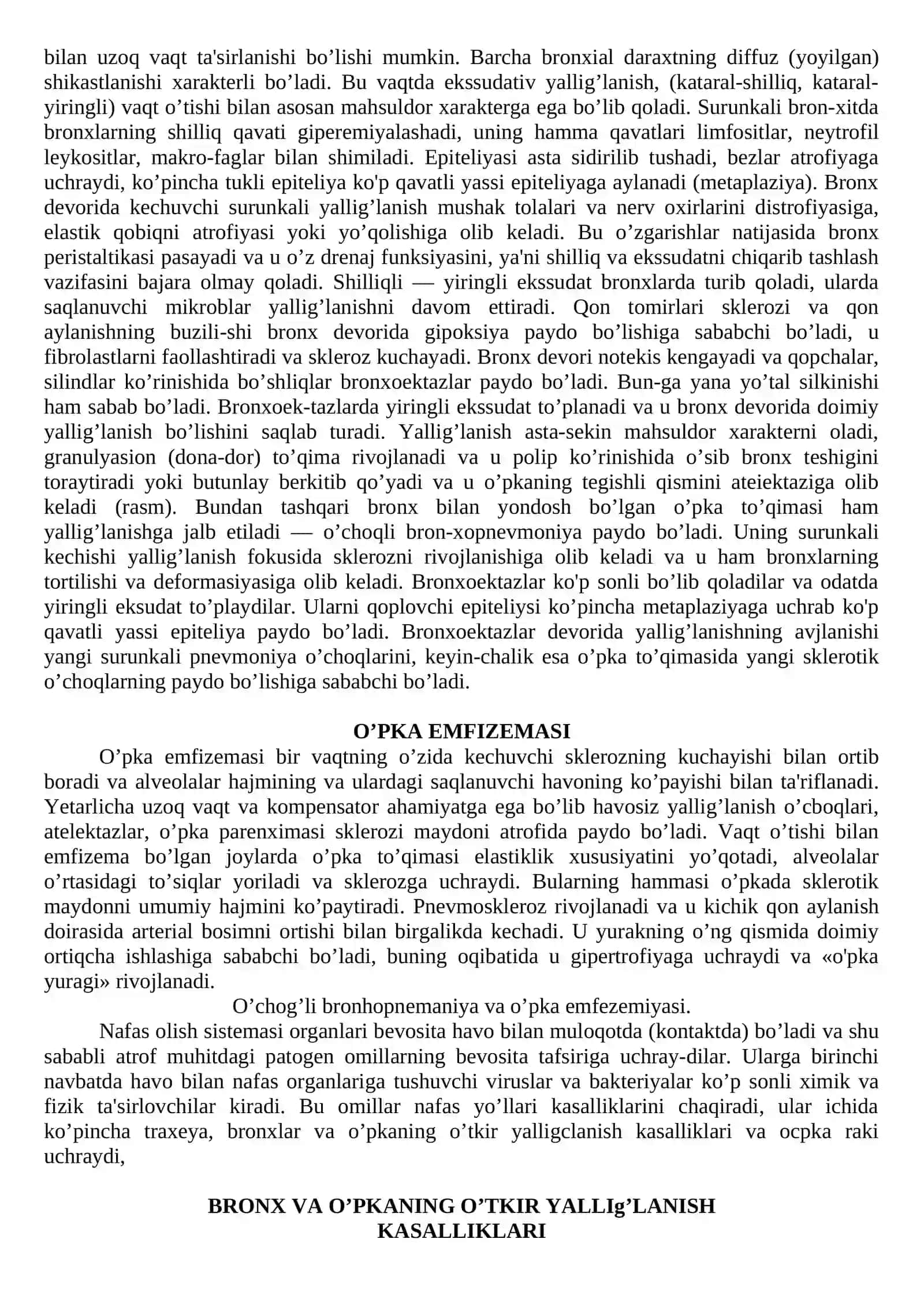 Nafas olish sistemasi (O’pka) kasalliklari 3