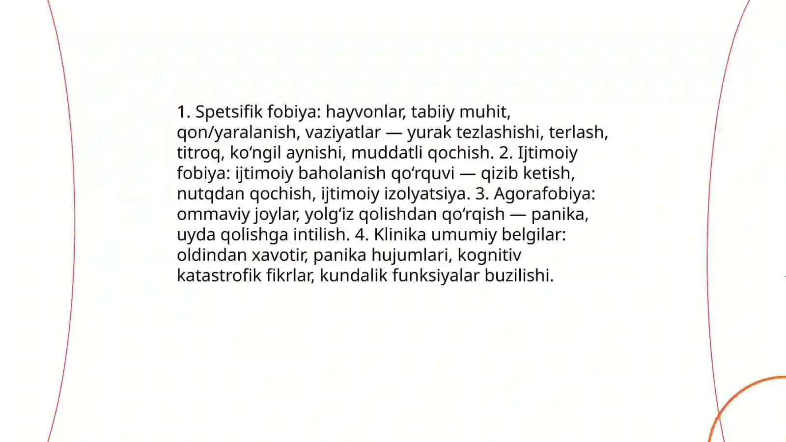 Fobiya va qòrquv konsultatsiyasi 3