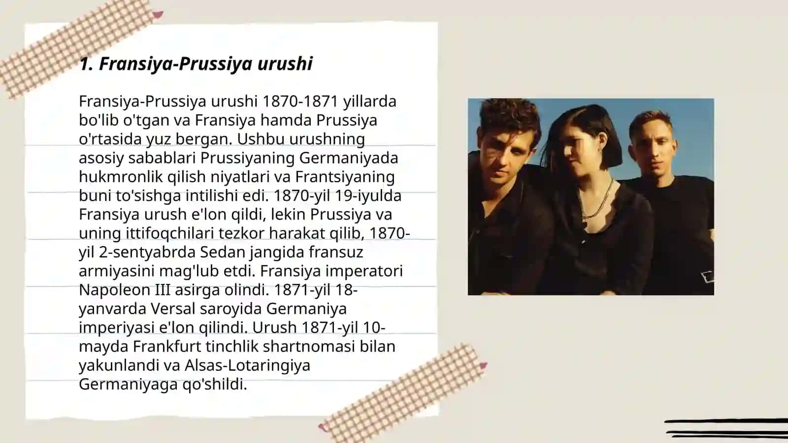 XIX asr 70-yillarida Fransiya va Germaniya munosabatlari 3