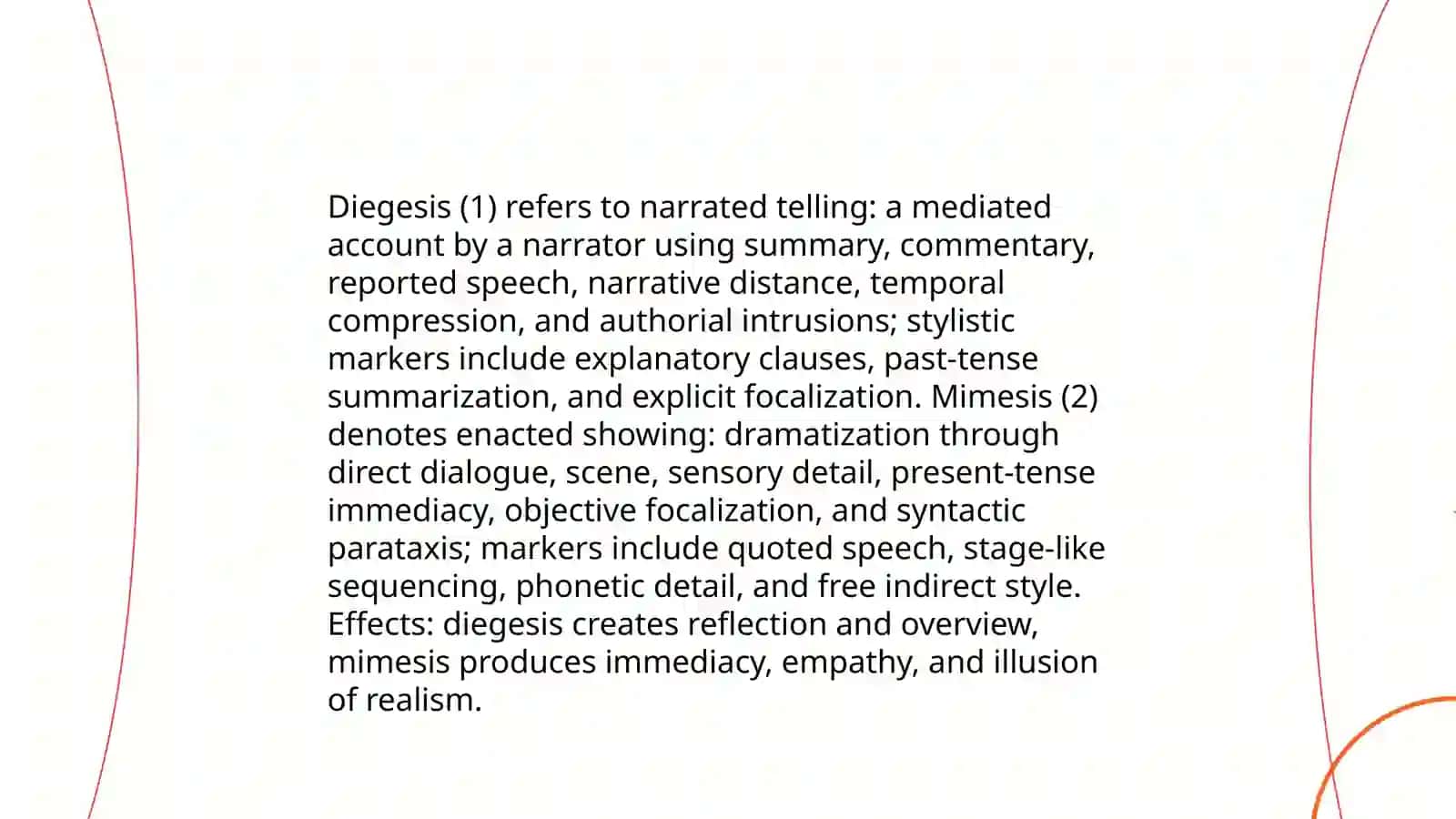 Stylistic analysis of prose(diegetic and mimesis) 3
