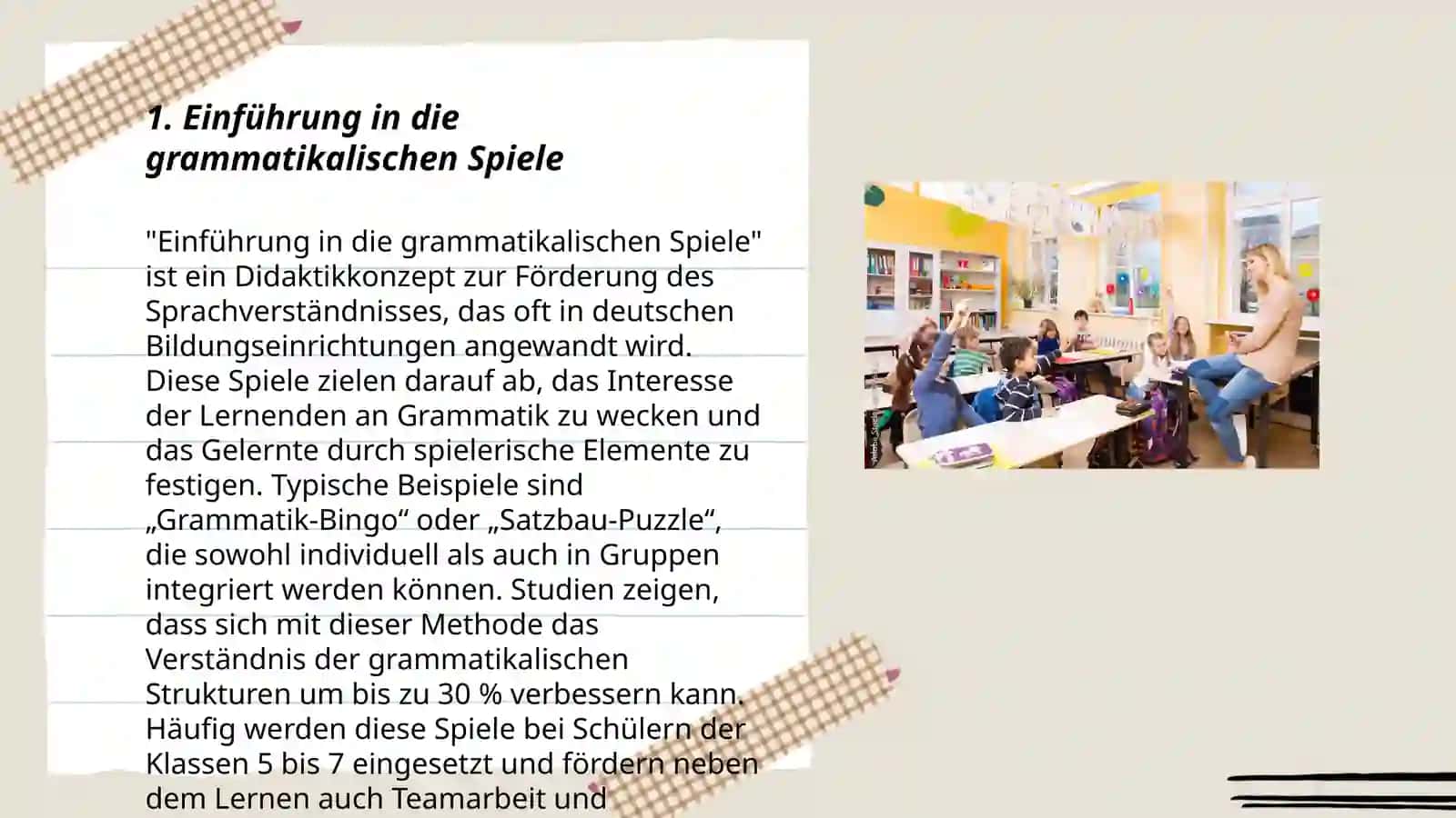 Einführung in die grammatikalischen Spiele 3