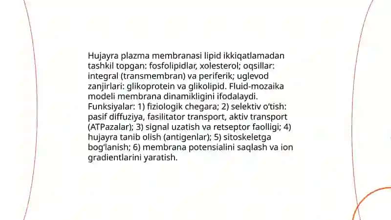 Hujayra tuzilishi.Hujayra nazariyasi.Odam va hayvonlar xromosomalarining morfofunksional xarakteristikasi 3