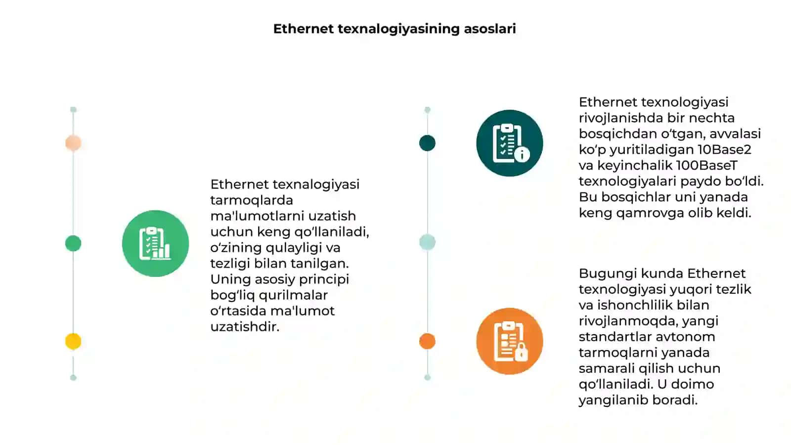 Ethernet texnalogiyasi va uning rivojlanish bosqichlari 3