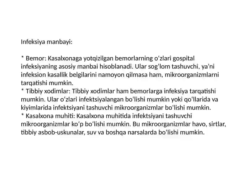 Kasalxona ichki infeksiyalarining epidemiologik xarakteristikasi 3