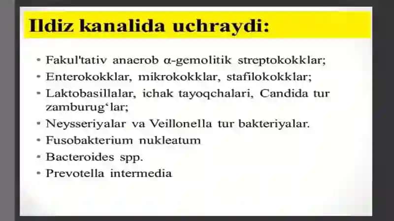 Infisirlangan ildiz kanallarini zararsizlantirish uchun qo’llaniladigan antiseptiklar 3