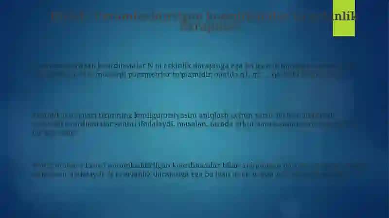 Umumlashtirilgan koordinatalar umumlashtirilgan kuchlar 3