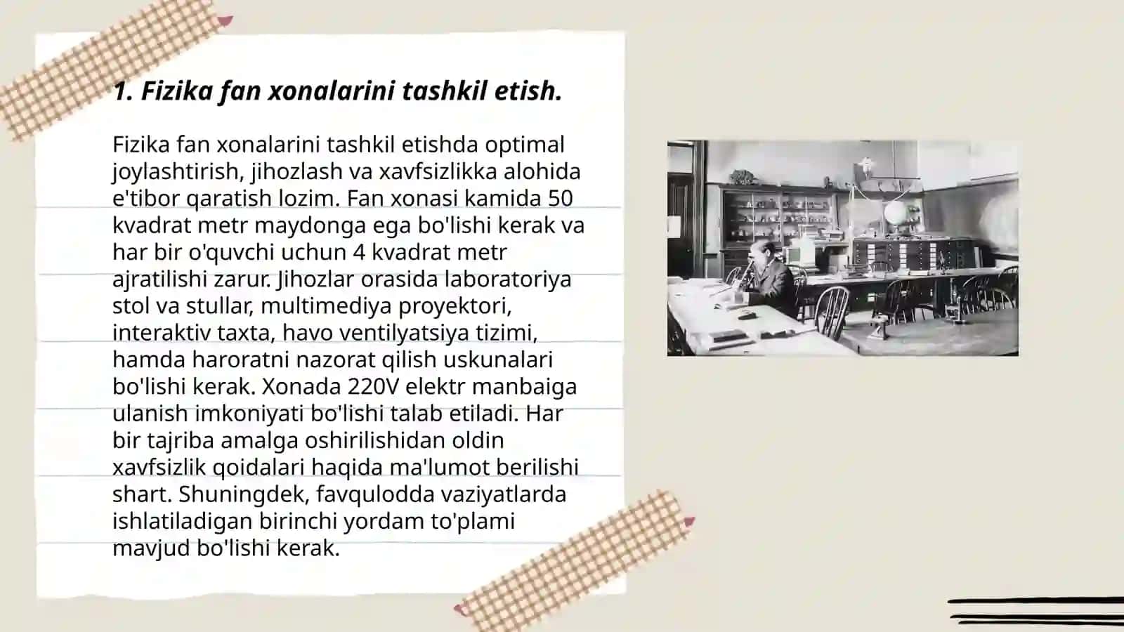 Fizika kabinetni jihozlash 3