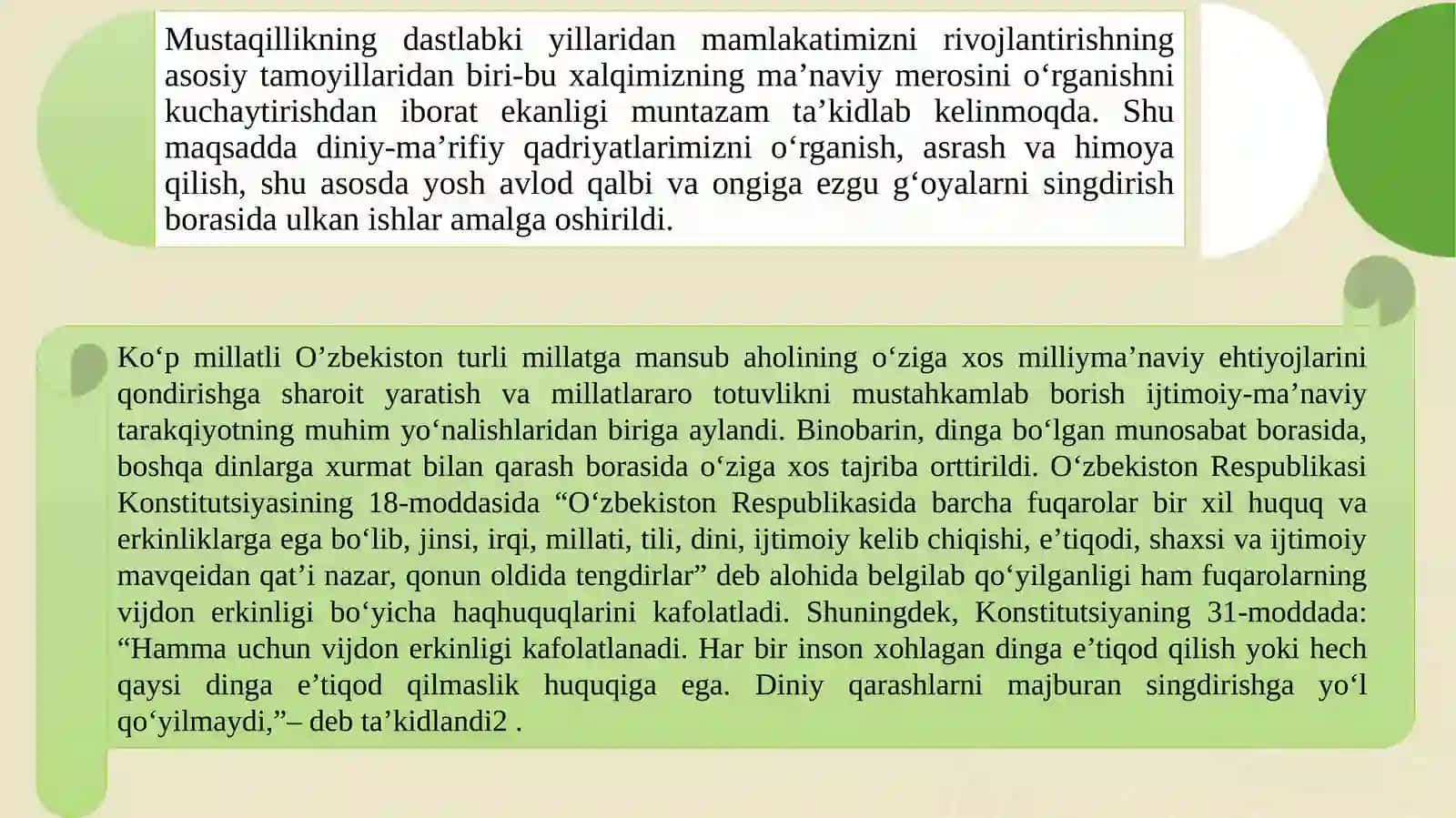 O‘ZBEKISTONDA DINIY VA DUNYOVIY MUNOSABATLAR 3
