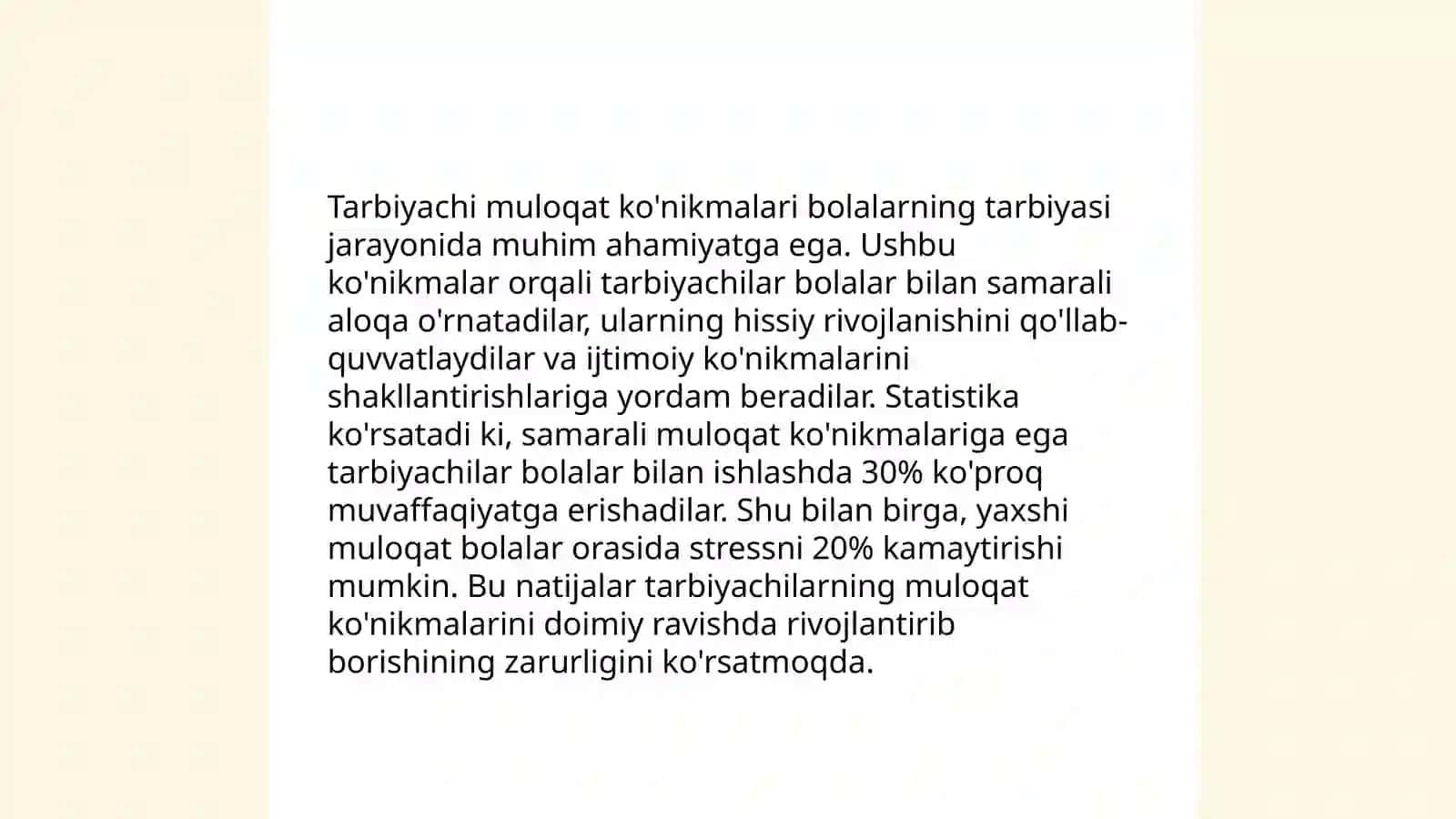 Tarbiyachining faoliyat muloqat madaniyati va psixologiyasi goyalari 3