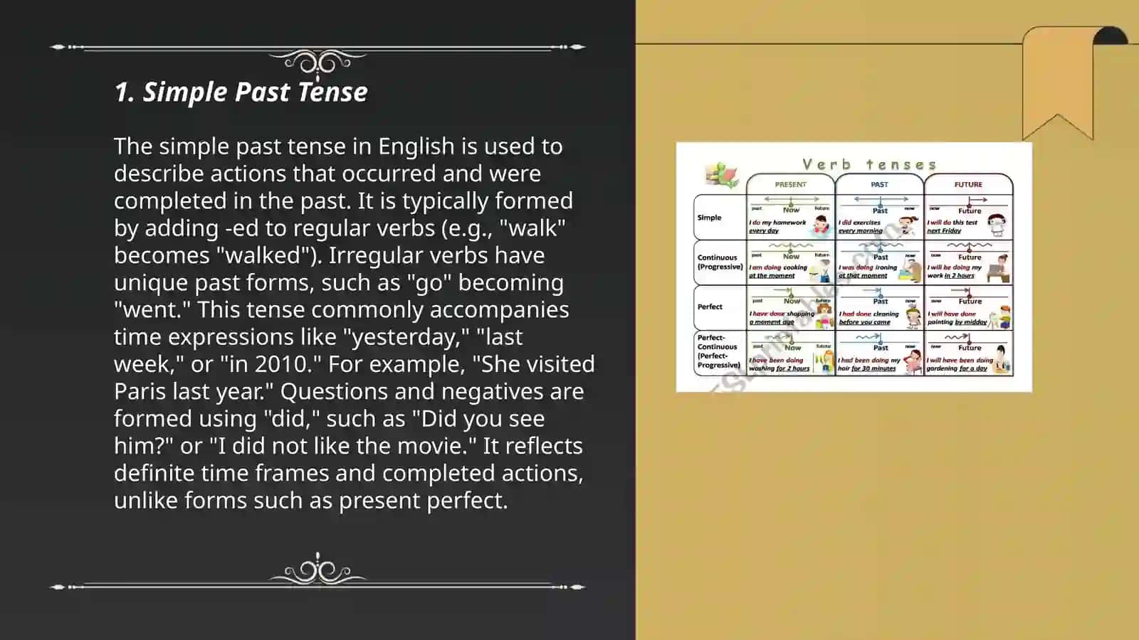 Verbs past tenses 3