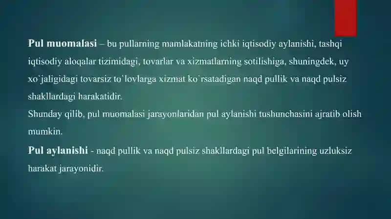 Pul muomalasining barqarorlashtirish usullari 3