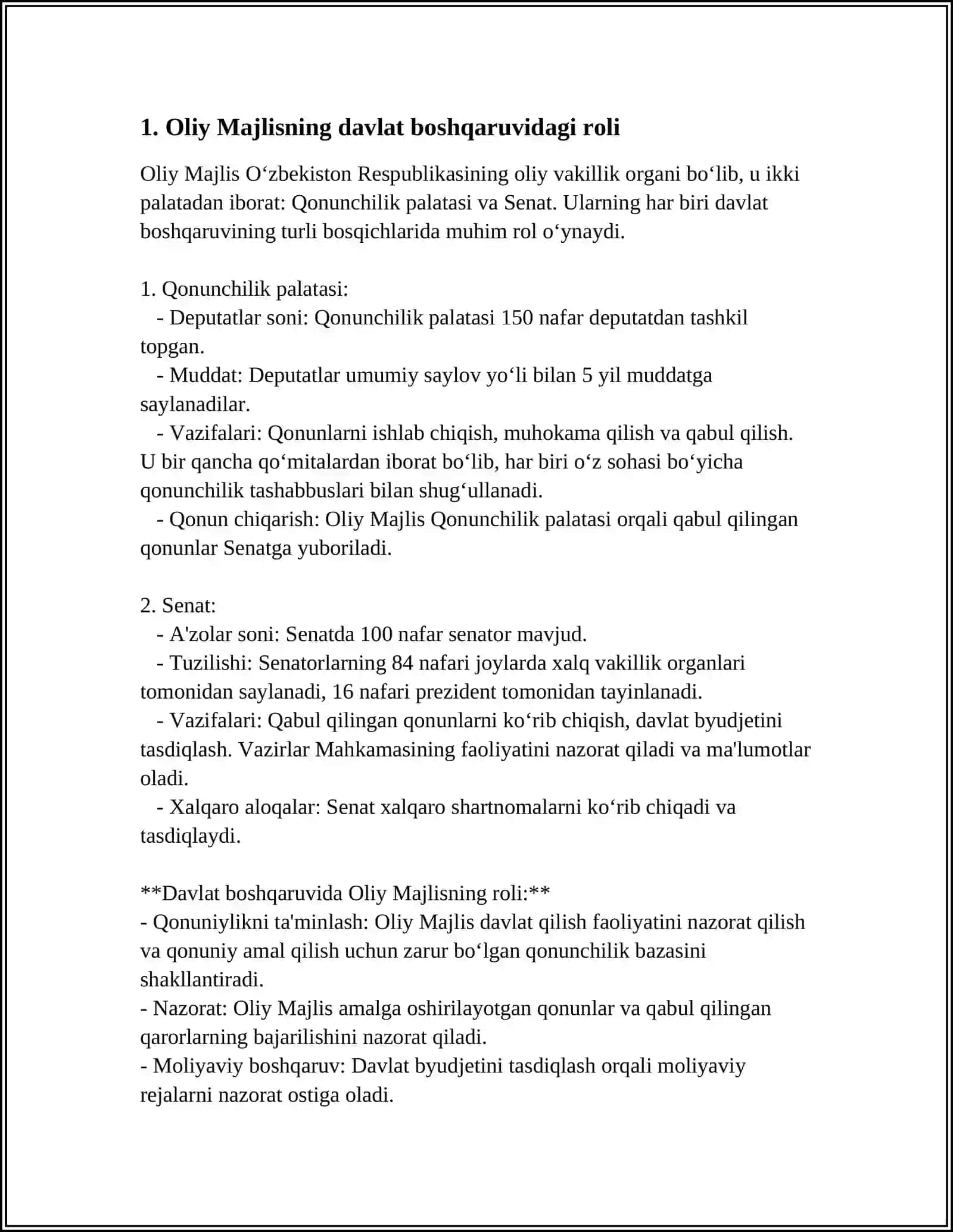 YANGILANGAN KONSTITUTSIYADA OLIY MAJLISNING DAVLAT ORGANLARI TIZIMIDAGIO’RNI VA FUNKSIYALARI 3
