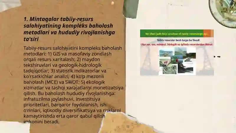 Mintaqalar tabiiy-resurs salohiyati va ularning hududiy taraqiyotda tutgan orni 3