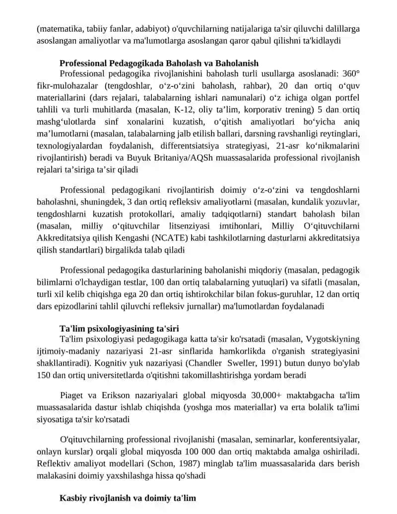 Kasbiy pedagogikaning shakllanishi va rivojlanishi 3