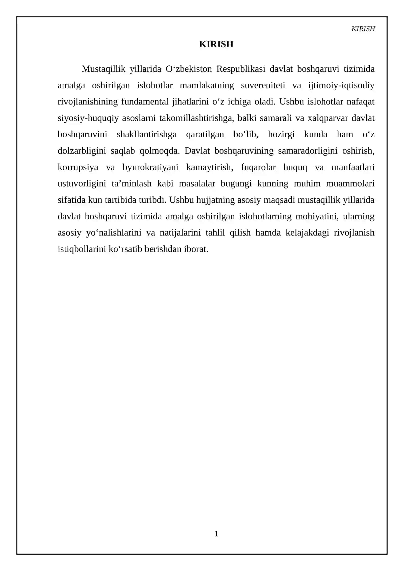 Mustaqillik yillarida davlat boshqaruvi tizimida amalga oshirilgan islohotlar 3