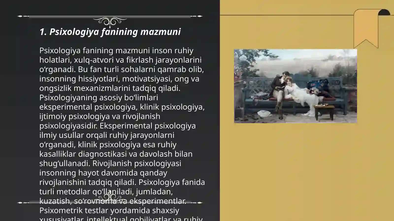 Psixologiya fanining predmeti va rivojlanish tarixi 3