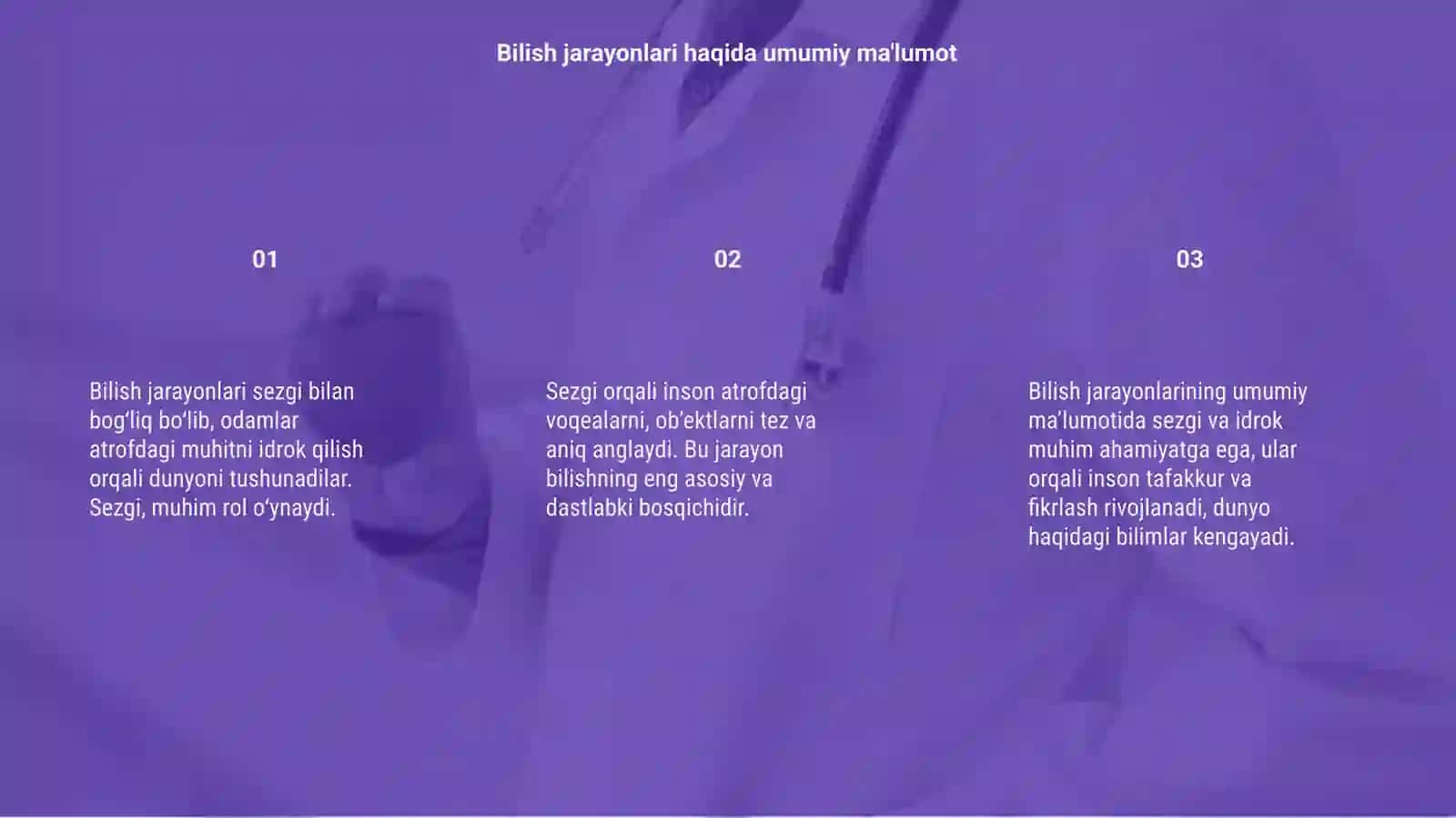 Bilish jarayonlari sezgi haqida tushuncha 3