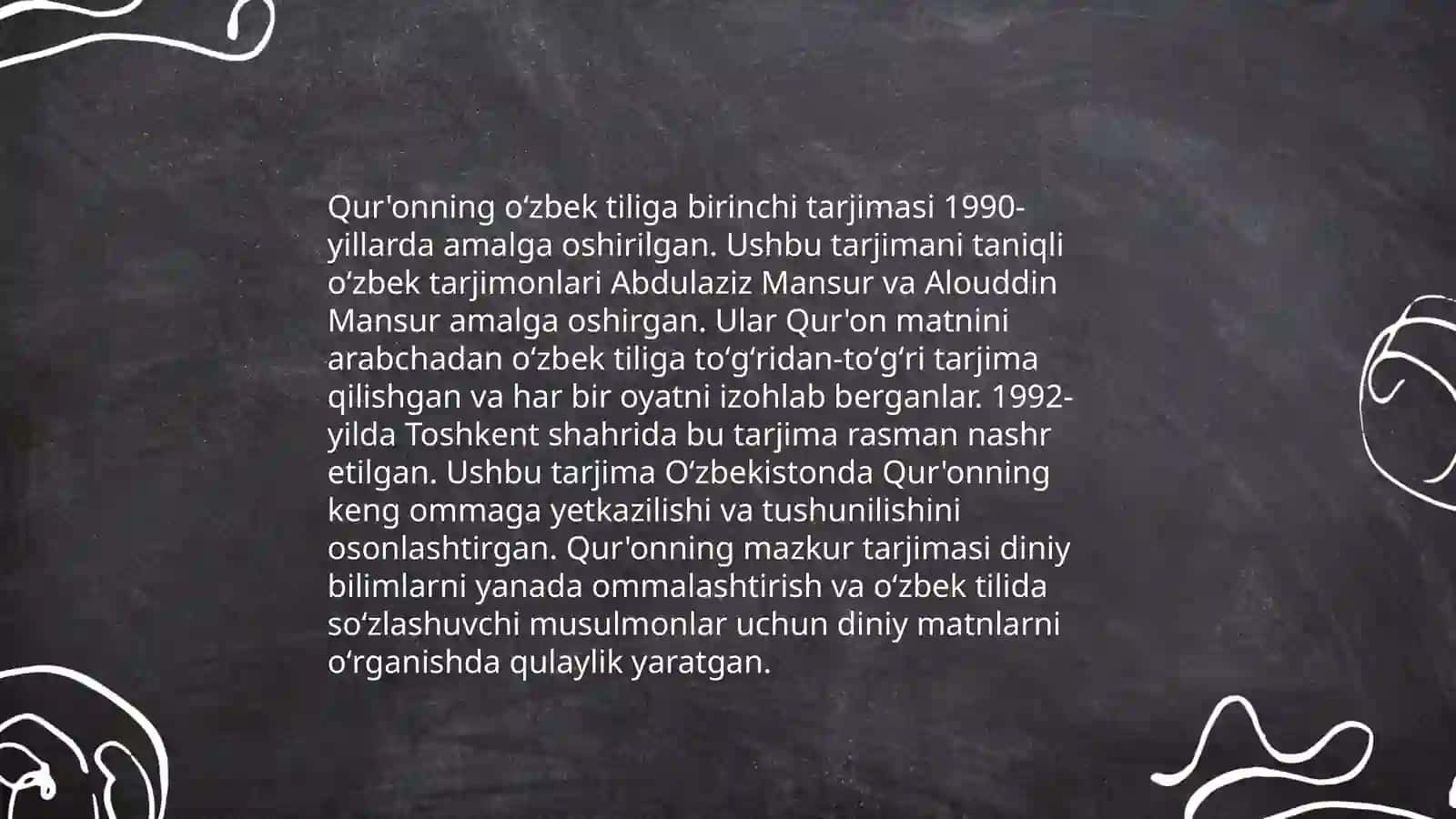 Mustaqillik yillarida Qur'onning oʻzbek tiliga tarjima qilinishi va tavsiflari 3
