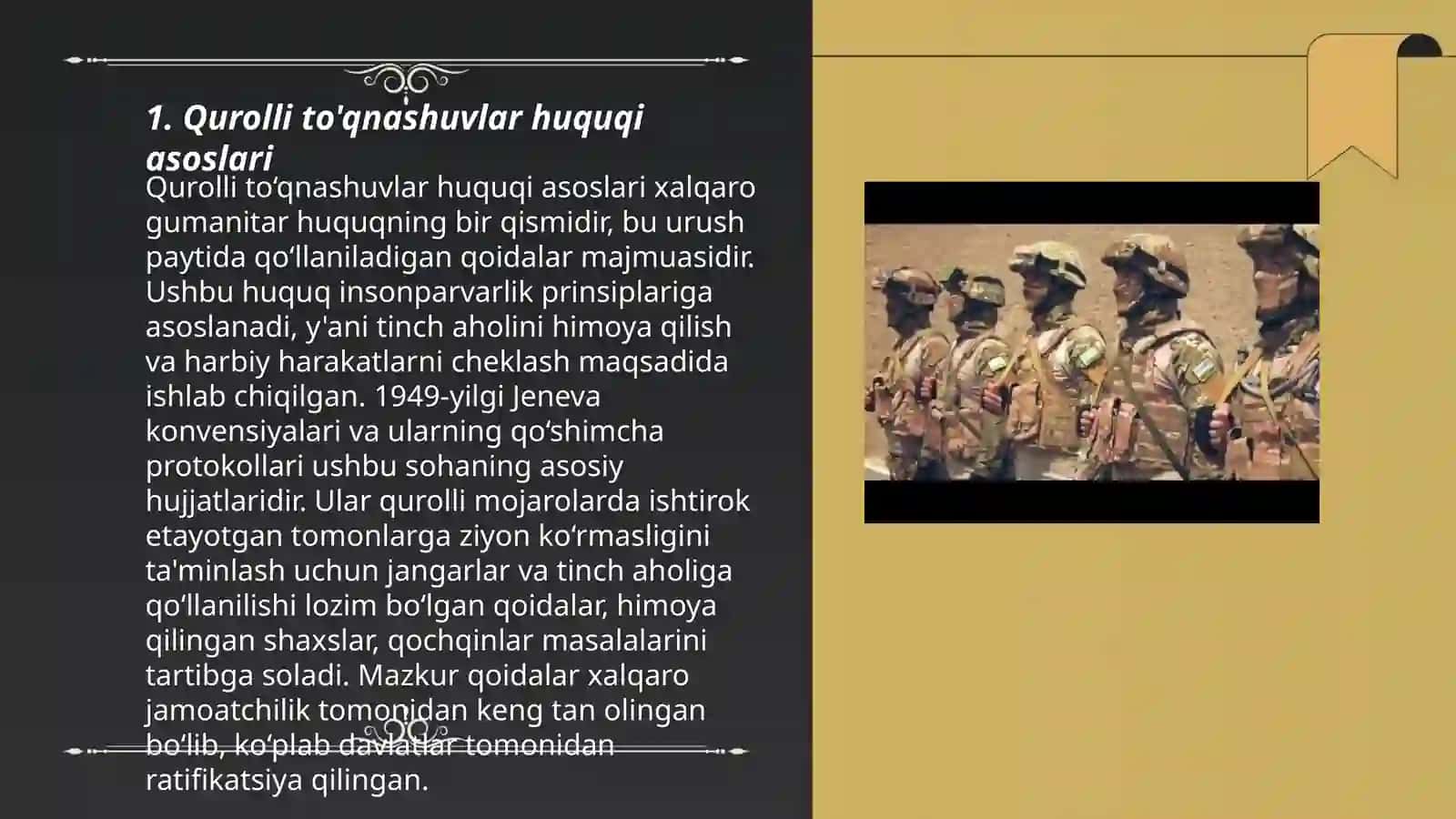 Qurolli to'qnashuvlar huquqi asoslari 3